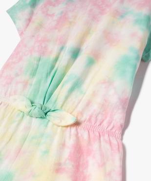Combishort en coton effet tie and dye fille vue2 - GEMO (ENFANT) - GEMO