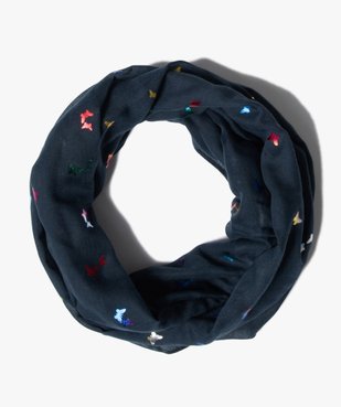 Foulard fille forme snood avec papillons multicolores vue1 - GEMO C4G FILLE - GEMO