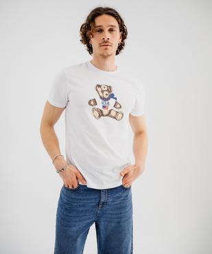 Tee-shirt à manches courtes en jersey de coton imprimé mixte  - LuluCastagnette et Alizée vue3 - LULU CASTAGNETTE G4G D - GEMO