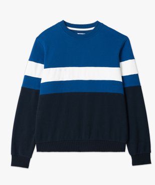 Sweat en maille bouclette tricolore homme vue4 - GEMO (HOMME) - GEMO