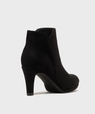 Boots à talon fin et petite plateforme en suédine femme - Valentina Baldano vue4 - VALENTINA BALDA - GEMO