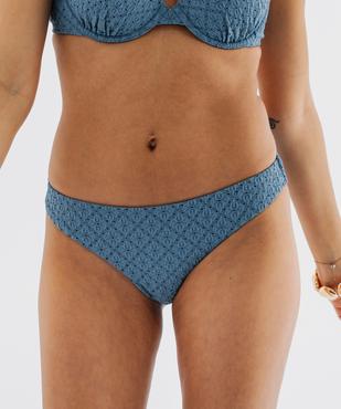 Bas de maillot de bain culotte en maille ajourée femme vue1 - GEMO (PLAGE) - GEMO
