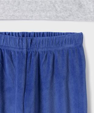 Pyjama en velours 2 pièces bicolore motif chien garçon vue4 - GEMO (ENFANT) - GEMO