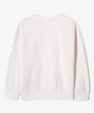 Sweat molletonné avec large motif devant fille vue3 - GEMO 4G FILLE - GEMO