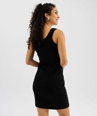 Robe courte à bretelles moulantes en maille côtelée femme vue3 - GEMO(FEMME PAP) - GEMO