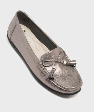 Mocassins femme dessus souple et uni à détails strass vue5 - G'FLEX - GEMO