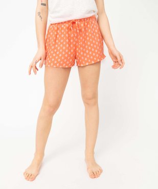 Short de pyjama femme ample et fluide à motifs vue1 - GEMO(HOMWR FEM) - GEMO