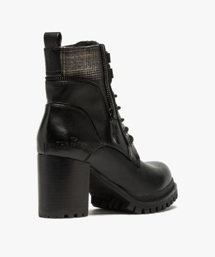 Boots femme à talon carré et semelle crantée – Tom Tailor vue4 - TOM TAILOR - GEMO