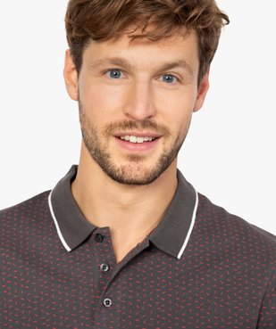 Polo homme à manches courtes et micro-motif vue2 - Nikesneakers C4G HOMME - Nikesneakers