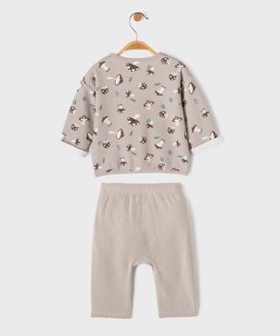 Ensemble 2 pièces sweat + pantalon côtelé bébé vue4 - GEMO(BB COUCHE) - GEMO