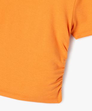 Tee-shirt manches courtes crop top à fronces fille vue6 - GEMO 4G FILLE - GEMO