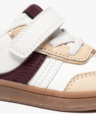 Baskets bébé fille style rétro à scratch et lacets élastiques vue7 - ATHLETIC GEMO FOR GOOD - GEMO