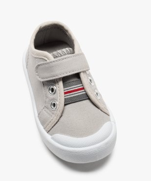 Tennis bébé garçon en toile unie fermeture scratch vue5 - GEMO(BEBE DEBT) - GEMO