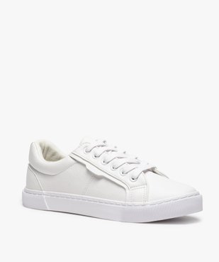 Tennis femme tige basse unie fermeture lacets vue2 - GEMO (SPORTSWR) - GEMO