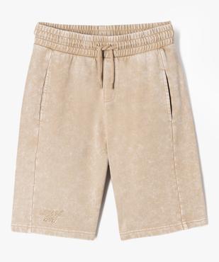 Bermuda en malle coupe ample avec ceinture ajustable garçon vue1 - GEMO (JUNIOR) - GEMO