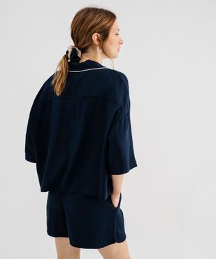 Pyjashort en viscose femme - LuluCastagnette vue3 - LULUCASTAGNETTE - GEMO