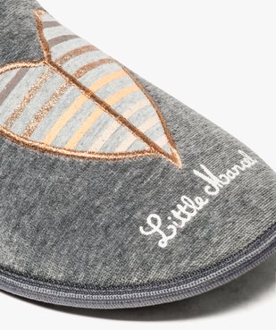 Chaussons femme forme mules en velours éponge - Little Marcel vue6 - LITTLE MARCEL - GEMO