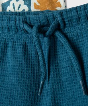 Short en coton fluide avec taille ajustable bébé garçon (lot de 2) vue2 - GEMO(BEBE DEBT) - GEMO