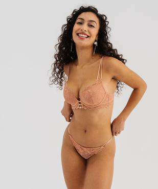 Tanga en dentelle femme vue3 - GEMO(HOMWR FEM) - GEMO