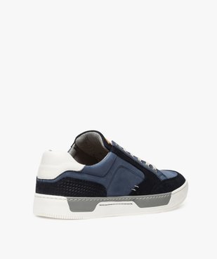 Basket homme dessus cuir avec semelle cousue vue4 - GEMO (CASUAL) - GEMO