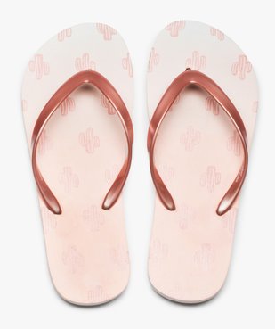Tongs femme à semelle imprimée cactus vue1 - Nikesneakers (PLAGE) - Nikesneakers