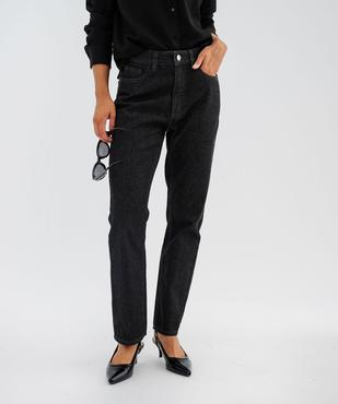 Jean cropped straight pailleté femme vue1 - GEMO(FEMME PAP) - GEMO