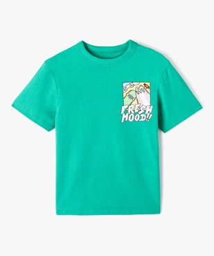 Tee-shirt garçon avec large motif estival dans le dos vue1 - GEMO (ENFANT) - GEMO