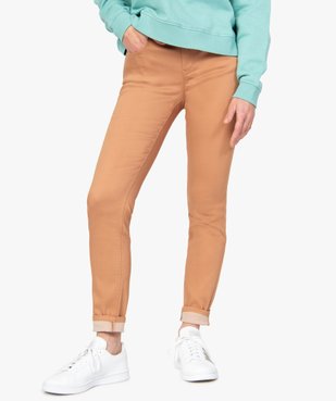 Pantalon femme coupe slim en toile extensible vue1 - GEMO(FEMME PAP) - GEMO