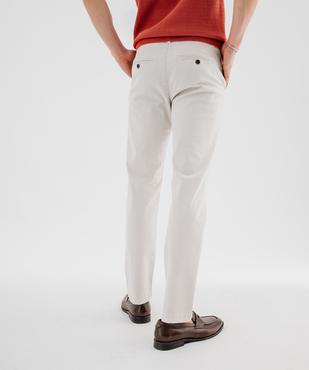 Pantalon chino en coton stretch coupe Regular homme vue3 - GEMO 4G HOMME - GEMO