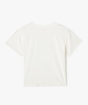 Tee-shirt à manches courtes avec motif poitrine fille vue3 - GEMO 4G FILLE - GEMO