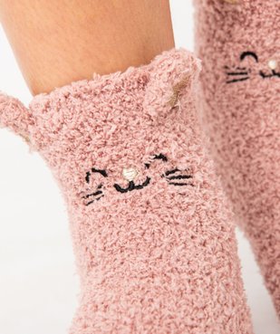 Chaussettes d’intérieur en maille bouclette femme (lot de 2) vue5 - GEMO(HOMWR FEM) - GEMO