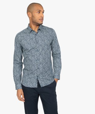 Chemise homme cintrée motif graphique vue1 - GEMO (HOMME) - GEMO