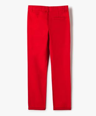 Pantalon chino uni garçon vue3 - GEMO 4G GARCON - GEMO