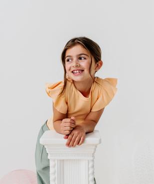 Tee-shirt manches courtes à volants fille vue9 - GEMO 4G FILLE - GEMO