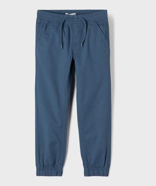 Pantalon en coton coupe jogger garçon vue1 - GEMO (ENFANT) - GEMO