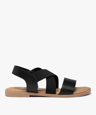 Sandales femme à talon plat et brides élastiques unies  vue1 - VALENTINA BALDA - GEMO