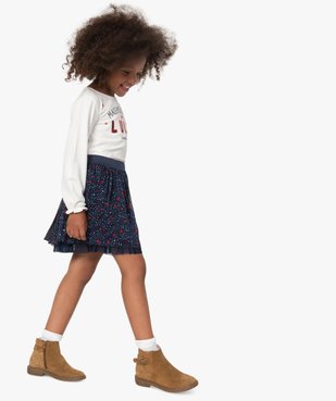 Tee-shirt fille avec motif et sequins brodés – Lulu Castagnette vue6 - LULUCASTAGNETTE - GEMO