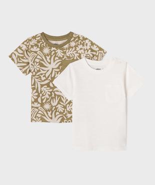 Tee-shirt à manches courtes imprimés bébé garçon (lot de 2) vue1 - GEMO 4G BEBE - GEMO