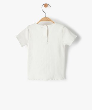 Tee-shirt bébé fille en maille côtelée vue3 - GEMO C4G BEBE - GEMO