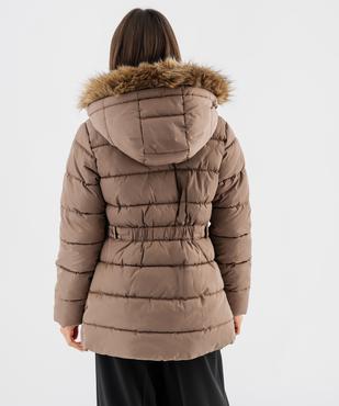 Doudoune mi-longue à capuche femme vue3 - GEMO 4G FEMME - GEMO