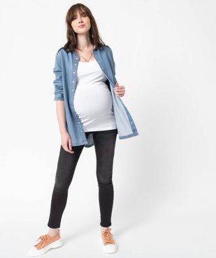 Chemise de grossesse en jean avec détails froncés vue5 - GEMO (G TAILLE) - GEMO