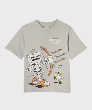 Tee-shirt manches courtes à motif XXL garçon - Minecraft vue5 - MINECRAFT - GEMO