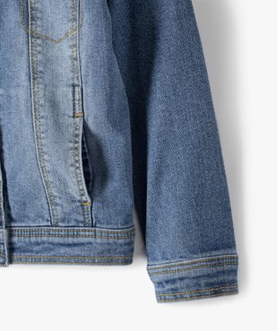 Veste fille en jean extensible vue3 - GEMO (ENFANT) - GEMO