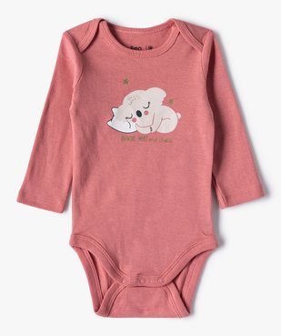 Body bébé fille manches longues motifs koala (lot de 3) vue3 - GEMO C4G BEBE - GEMO