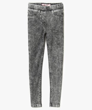 Jegging fille en stretch avec taille élastiquée vue1 - GEMO (ENFANT) - GEMO