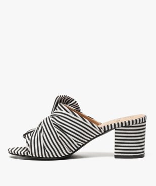 Mules femme à talon avec nœud sur le dessus vue3 - GEMO(URBAIN) - GEMO