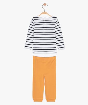 Pyjama garçon en jersey façon mix&match vue3 - GEMO C4G BEBE - GEMO