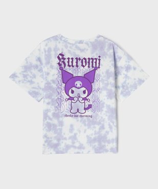 Tee-shirt manches courtes avec motifs buste et dos fille - Hello Kitty vue3 - KUROMI - GEMO