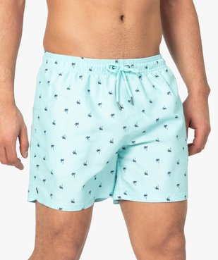 Short de bain homme à petits motifs palmiers vue2 - GEMO (PLAGE) - GEMO