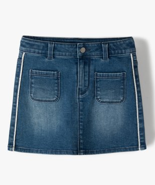 Jupe fille en jean avec liserés pailletés – Lulu Castagnette vue1 - LULUCASTAGNETTE - GEMO